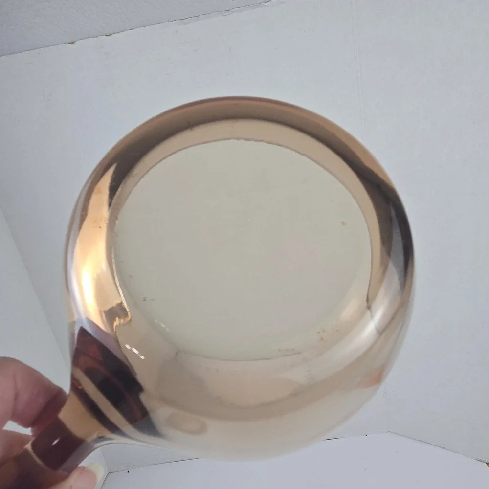 Vtg Pyrex Corning Vision Ware Amber Glass 0.5 Liter Sauce Pan w Lid‎ P-81-C USA